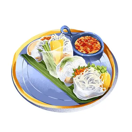 越南春卷|插画|商业插画|牡蛎锅锅 - 原创作品 - 站酷 (zcool)