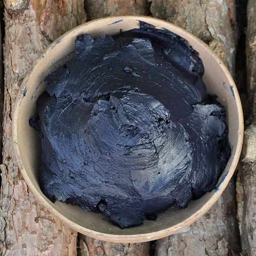 蓝靛膏土靛蓝靛泥蓝染草木染植物染色蜡染1000克diy套装 环保染料