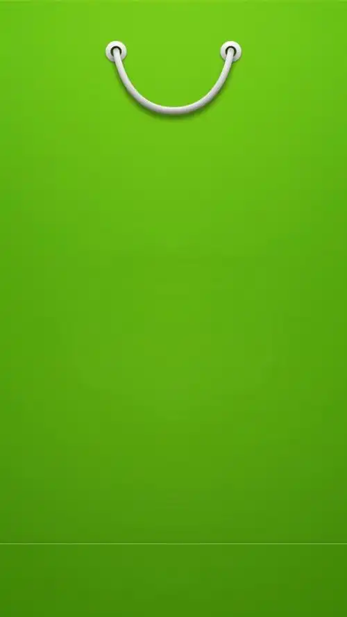 手提袋简约绿色h5背景素材