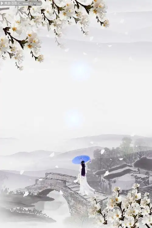 中国风唯美意境海报背景图片素材