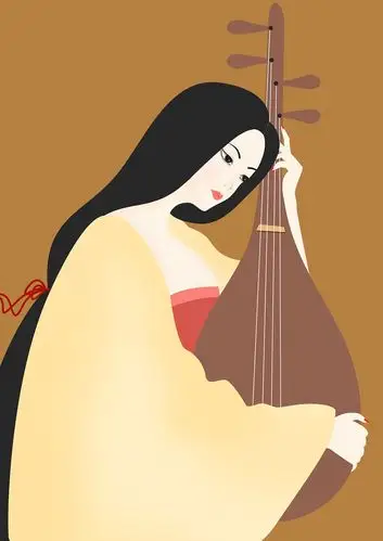 鼠绘弹琵琶的女子