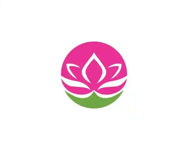 矢量圆形莲花logo