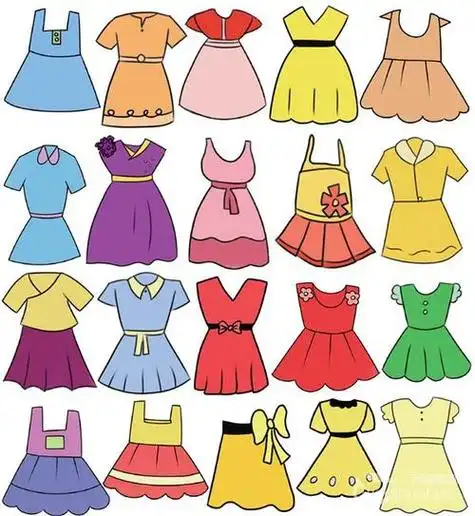 衣服彩色简笔画儿童彩色简笔画连衣裙篇漂亮的裙子上色简笔画图片教程
