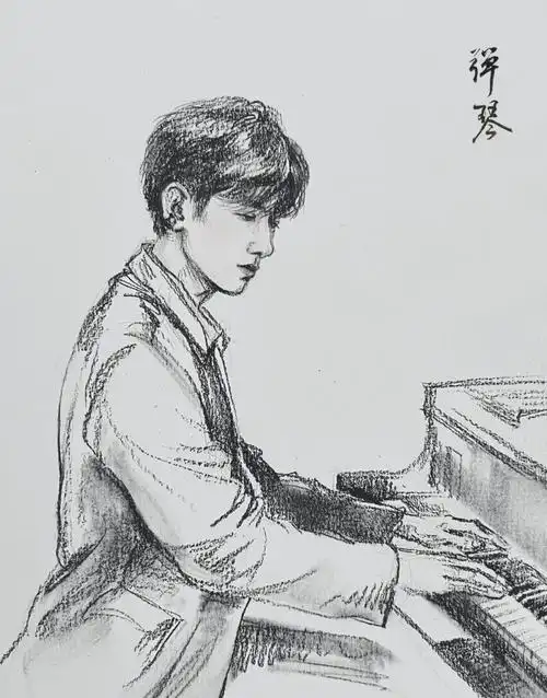 dream一个弹钢琴的白敬亭