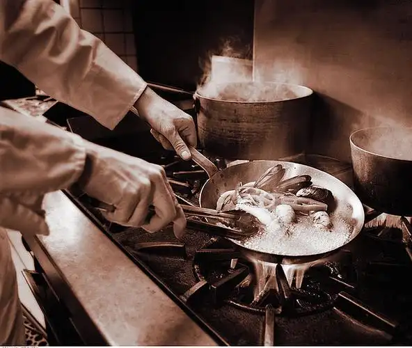 特写,厨师,做饭