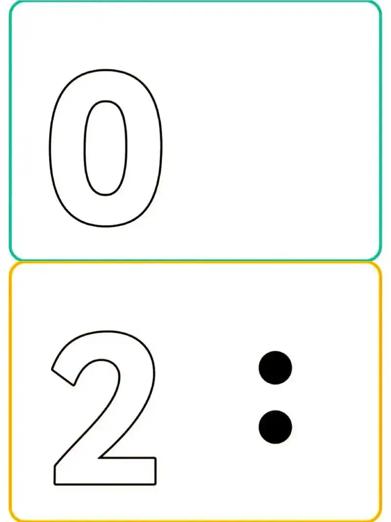 数字卡和点卡1～10 保存打印给孩子数一数认一认吧