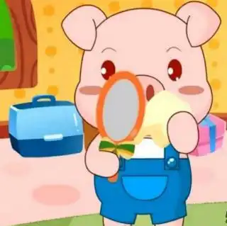 小猪照镜子