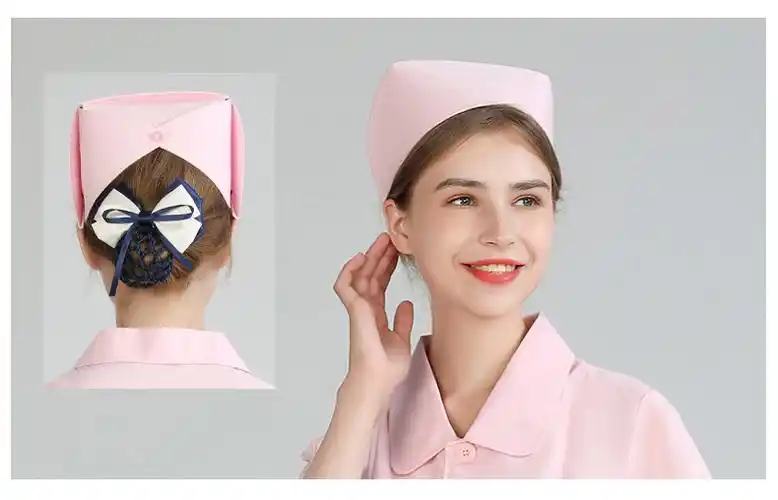 白色均码燕尾帽手术室诊所工作帽医院学校实习生蓝色帽子 护士帽白色