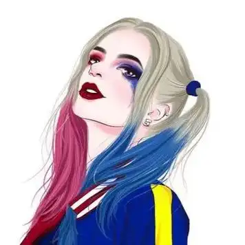 小丑女 哈莉奎茵.狂炫咖啡的后果就是大半夜发疯,这些头像我超 - 抖音