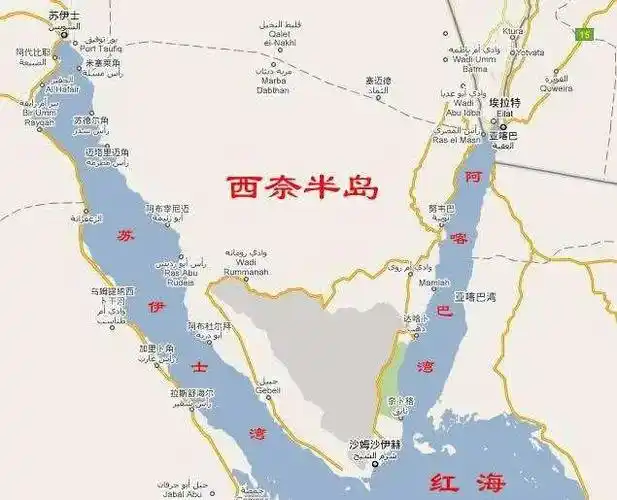 西奈半岛地图