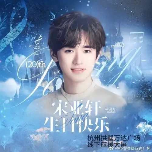 宋亚轩#大屏应援计划  来自粉丝告白:  亲爱的亚轩,我们的小树立  19