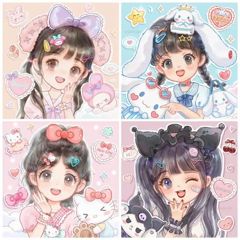 三丽鸥头像|美乐蒂|玉桂狗|凯蒂猫|库洛米 超级可爱的三丽鸥q版头像