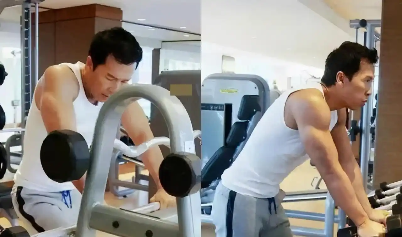 57岁甄子丹身材太赞了腹肌如搓衣板开挂的中年从自律开始