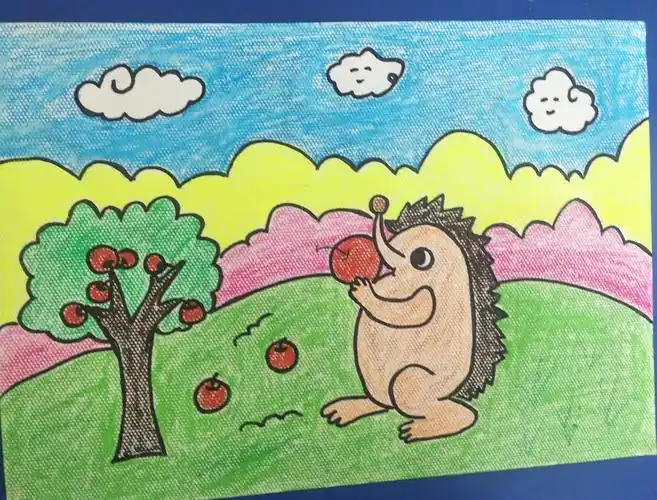 其它 绘童真童趣活动分为命题简笔画和自由创意绘画.