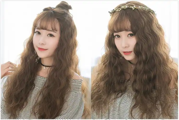 蓬松感长发玉米烫发型图片大全