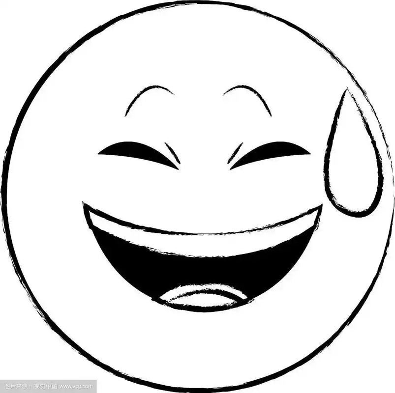 微笑聊天表情素描