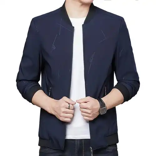 花花公子春季新款男装夹克衫薄款中年男士商务休闲夹克