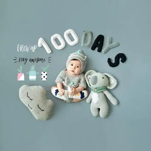 婴儿百天照道具宝宝百日服装出租赁百岁拍照儿童摄影背景布毯新款花色