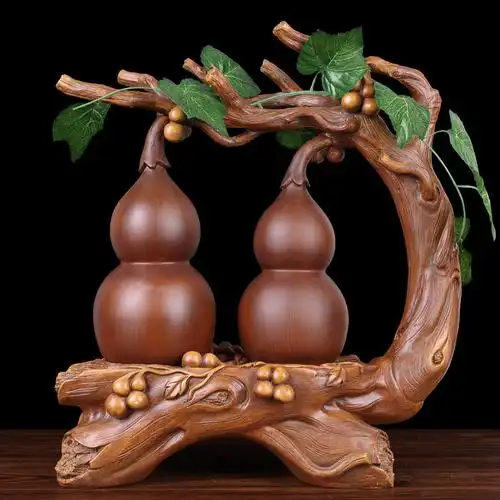 招财葫芦摆件工艺品家居风水吉祥物酒柜装饰品客厅现代摆件