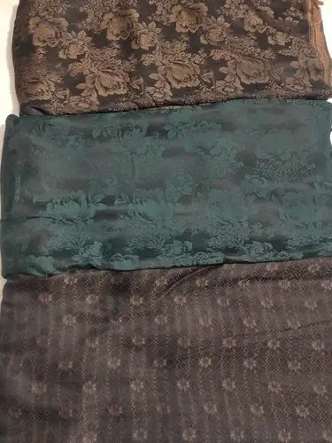 正宗顺德提花香云纱布料桑蚕丝加棉混纺莨纱丝绸面料经典爆款多色