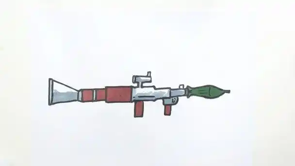 吃鸡武器简笔画 吃鸡武器简笔画大全超级简单