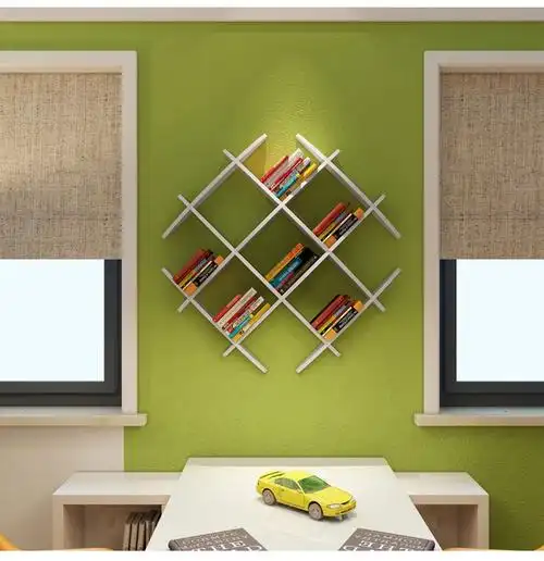 家具挂墙式悬挂书架挂壁墙壁书架墙上置物架客厅墙面壁挂壁柜电视背景