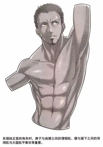 板绘技巧男性背部的描绘方法