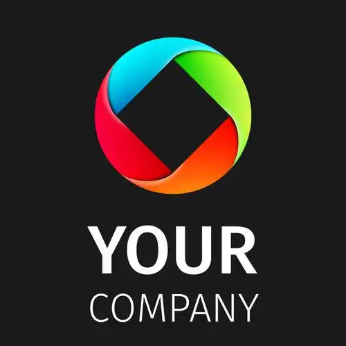 抽象多彩圆形商务徽标设计