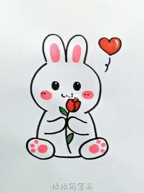 简笔画可爱的小兔子