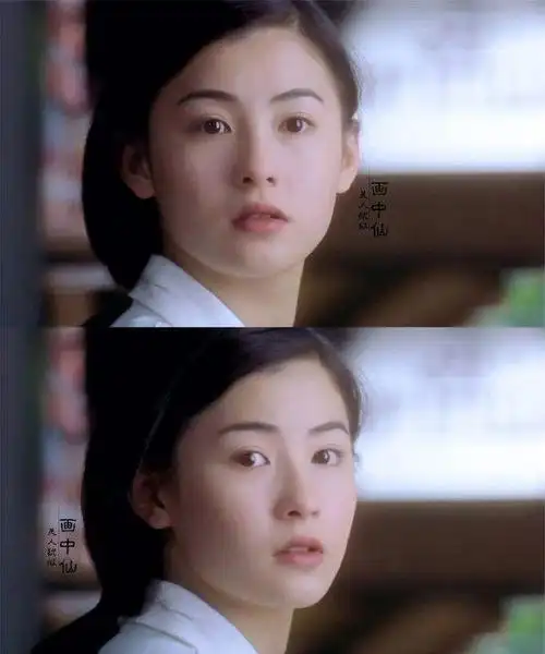 张柏芝刚出道的时候在《星语心愿》中饰演的小护士虞秋男,精致的五官