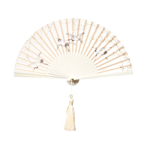 故宫淘宝文创仙鹤扇子折扇中国国风汉服古风扇子