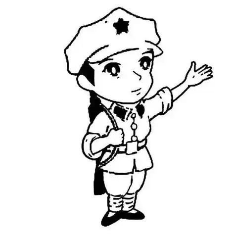红军战士单人简笔画