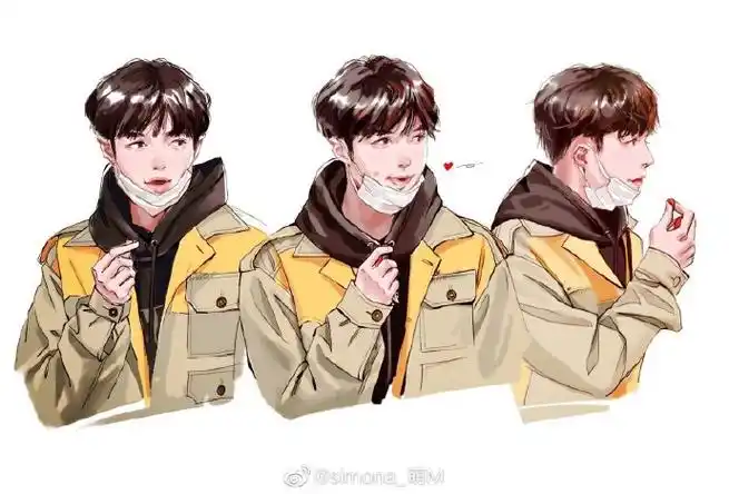 张艺兴手绘图 满堂兮美人 忽独与余兮目成@张艺兴|#张艺兴每时每刻