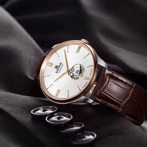 依波ebohr机械手表镂空男表5084