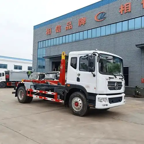 东风d9勾臂垃圾车 街镇街道生活垃圾可卸式钩臂垃圾车-阿里巴巴