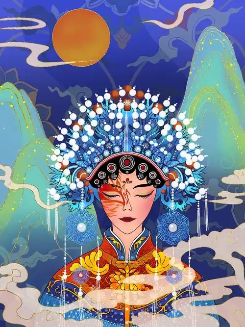 国粹戏子包装插画|插画|商业插画|美朵花吉 - 原创作品 - 站酷 (zcool