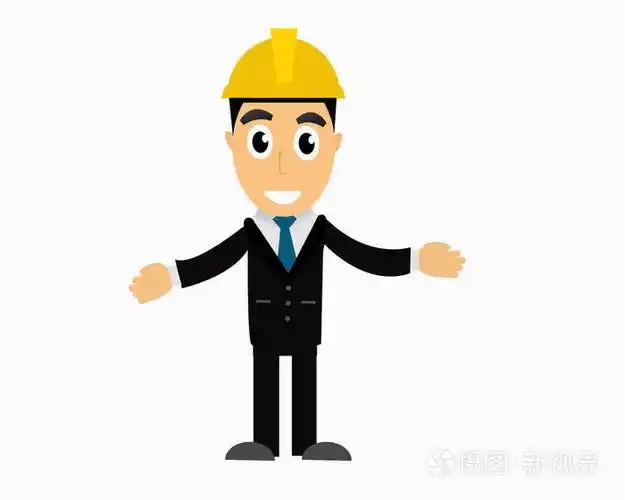 工程师建筑工程师卡通矢量