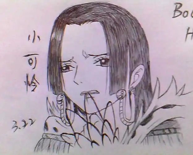 求海贼王女帝线稿图