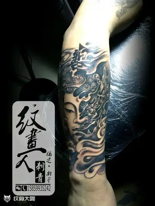 善恶只在一念间_纹身图案手稿图片_张世平的纹身作品集