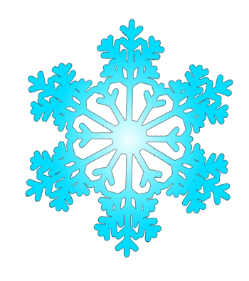 蓝色的卡通雪花