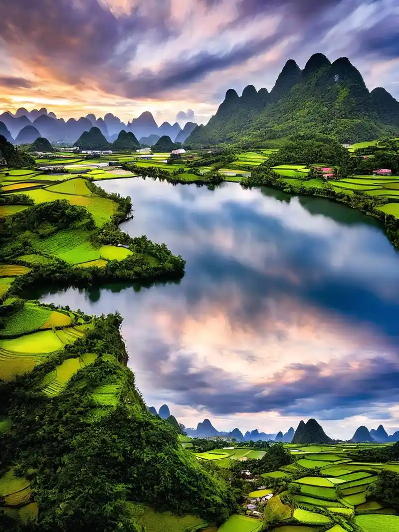 如诗如画!#ai绘画 #治愈系风景#唯美意境# - 抖音