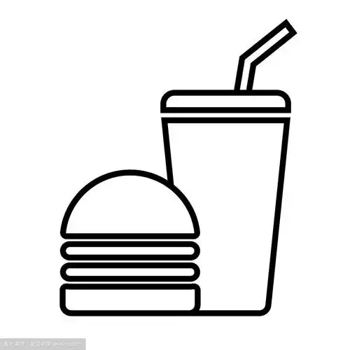 汉堡配饮料图标