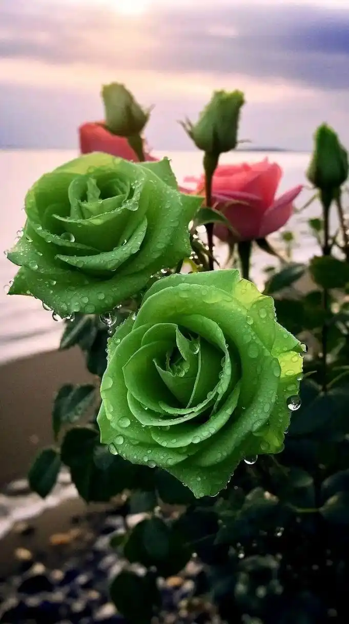 ai壁纸分享 想要什么颜色的玫瑰壁纸,就能做出什么颜色的  #百度仲夏