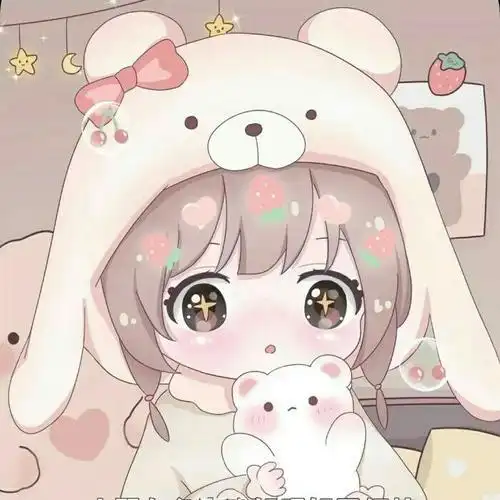 呆萌可爱的卡通动漫女生头像图片