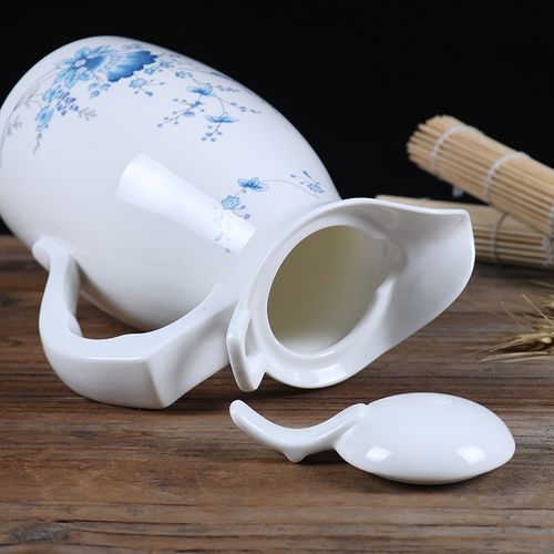 水壶水具耐热大号家用餐厅陶瓷凉水瓷器青花瓷冷水壶