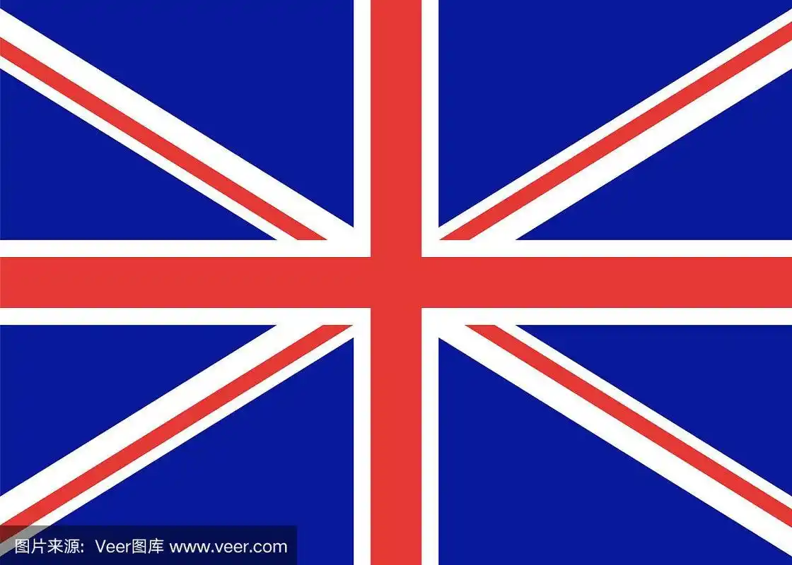 英国的标志.矢量彩色插图.英格兰旗.