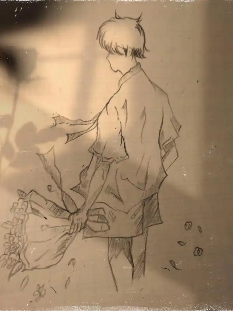 大鱼海棠湫.坚持画画第七天#简笔画详细教程 #手绘临摹 "" - 抖音