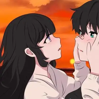 甜蜜情侣头像大全动漫一男一女,只有你才值得我一路狂奔