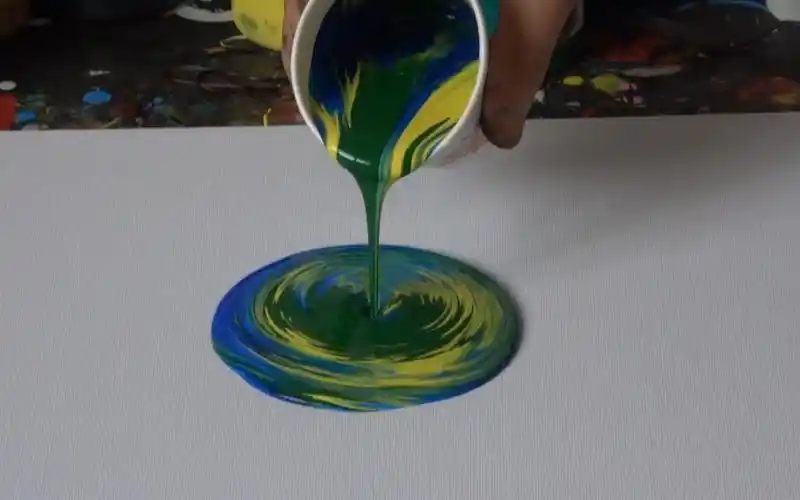 流体画教学,流淌的色彩,看起来太美了!