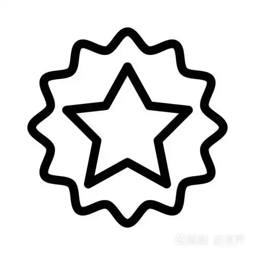 星星形状徽章的简单矢量插图